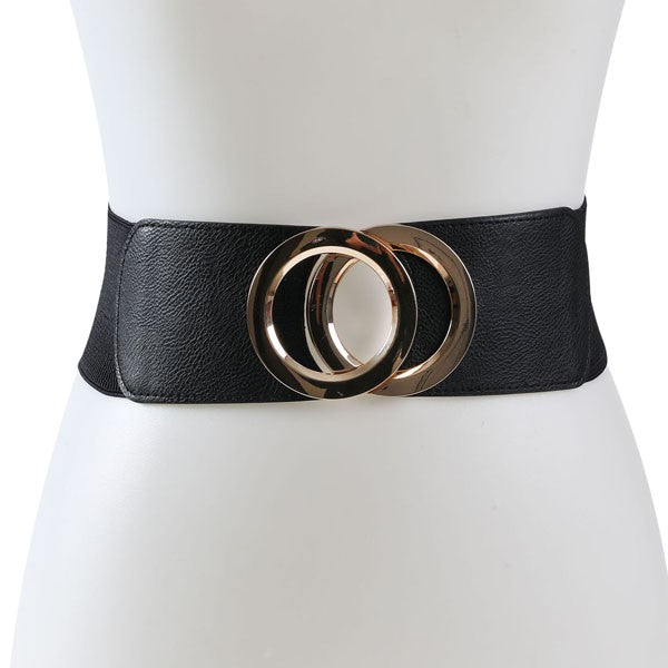 CEINTURE DE MODE DOUBLE CERCLE EN OR