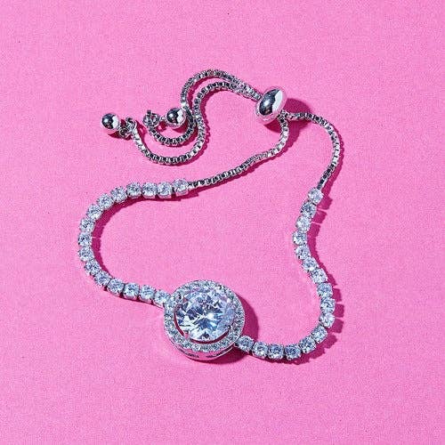 Bracelet de tennis Bolo CZ en argent sterling