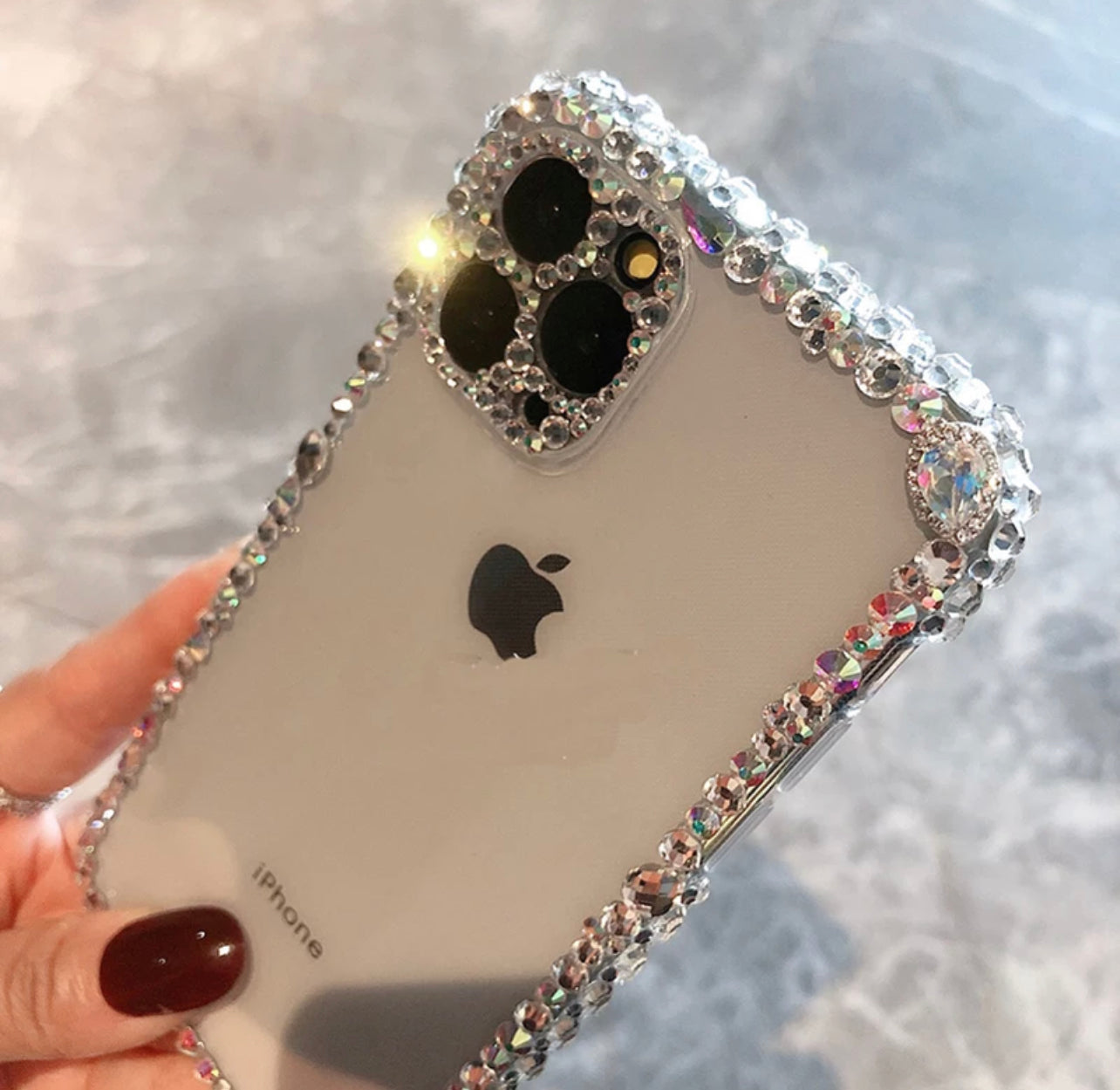 Étui de téléphone de luxe Bling pour iPhone