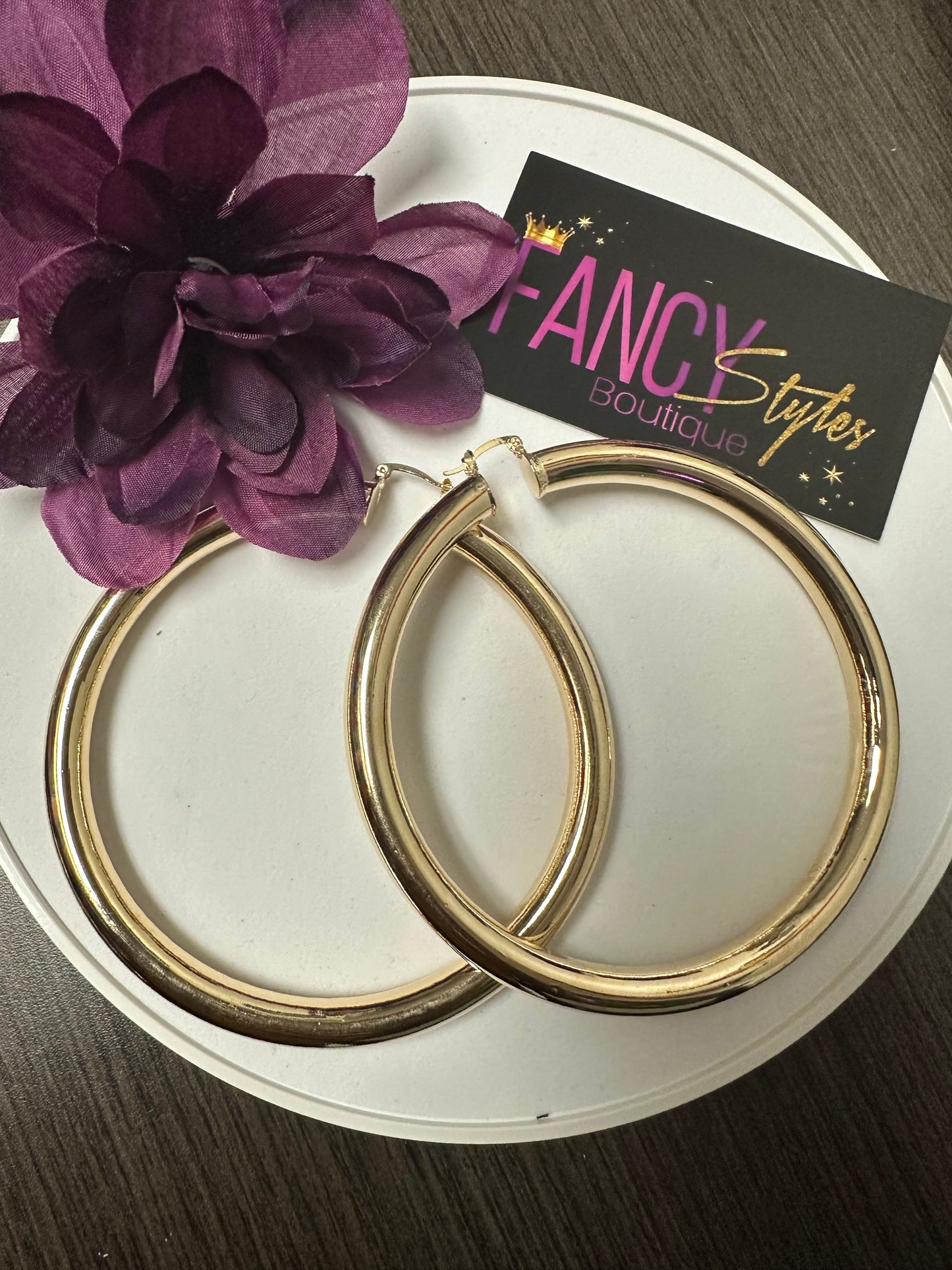 Oversized Chunky Hoop Earrings