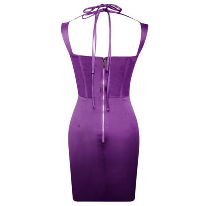 Robe corset en satin Amari