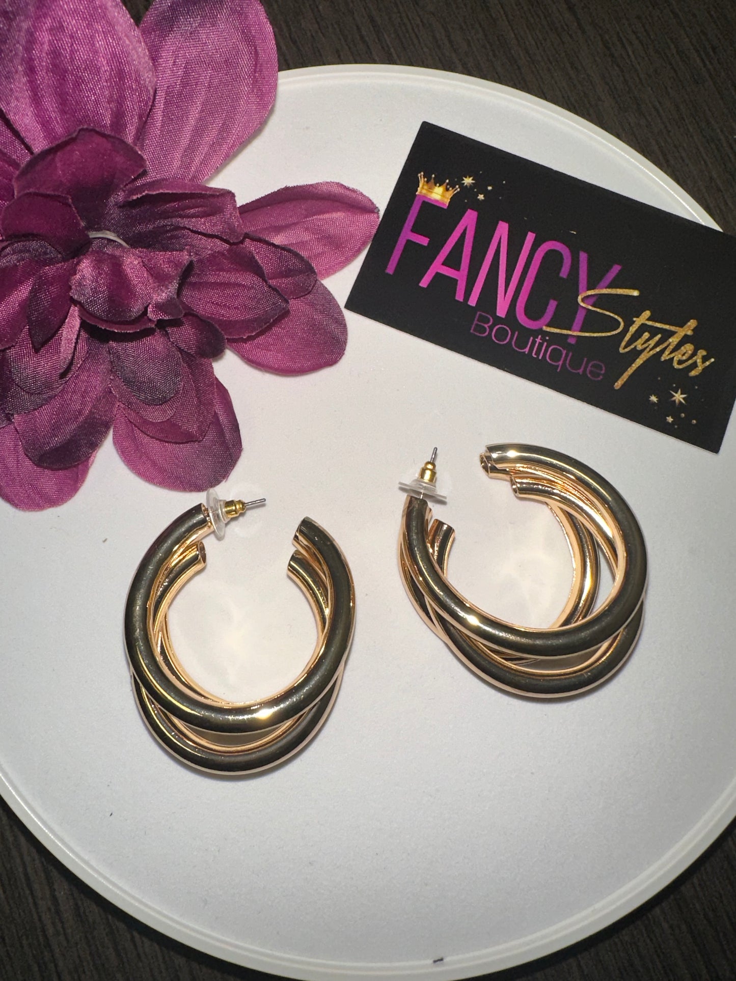 Triple Layered Hoop Earrings