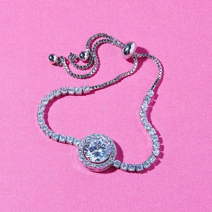 CZ Bolo Tennis Bracelet in Sterling Silver
