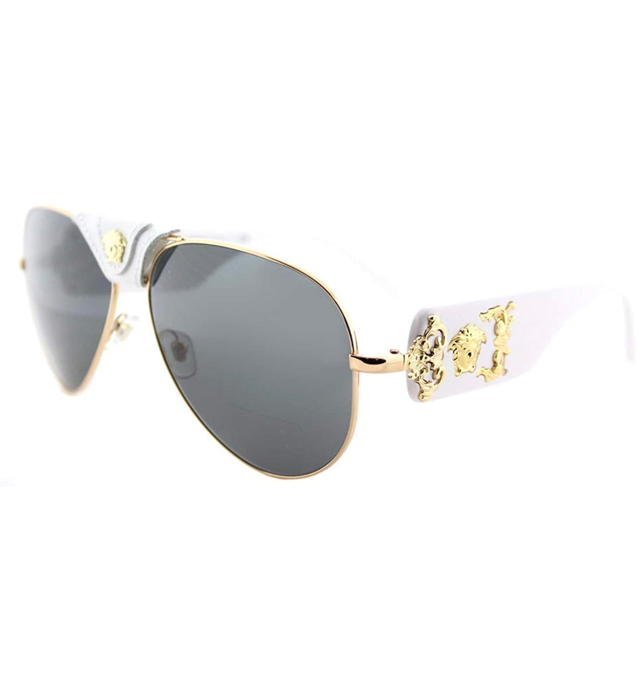 Versace Eyewear Medusa head pilot frame Sunglasses Men Acetate One Size Black