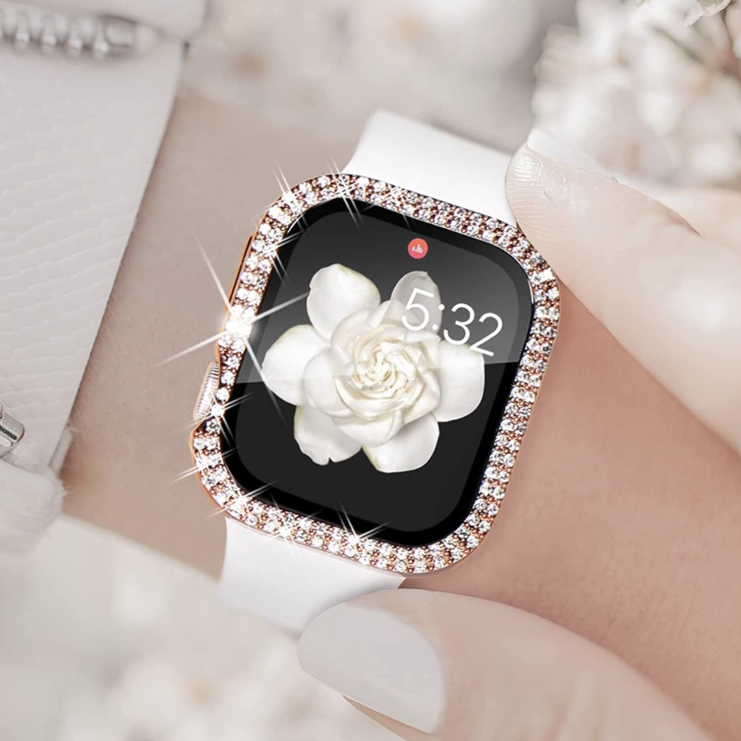 Rhinestone Crystal Bling Apple Watch Case Frame