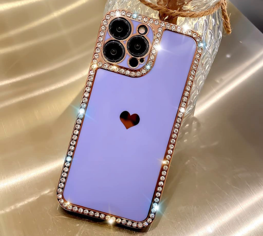 Luxury Love Heart Bling Rhinestone Phone Case For iPhone
