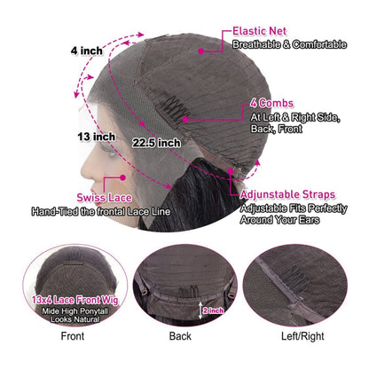 Straight Lace Front Wig Human Hair